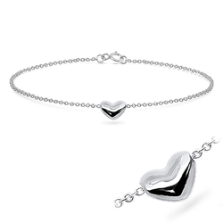 Heart Silver Bracelets BRS-89